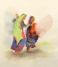 Imtiaz Ali, 15 x 18 Inch, Watercolor On Paper, Figurative Painting, AC-IMA-028